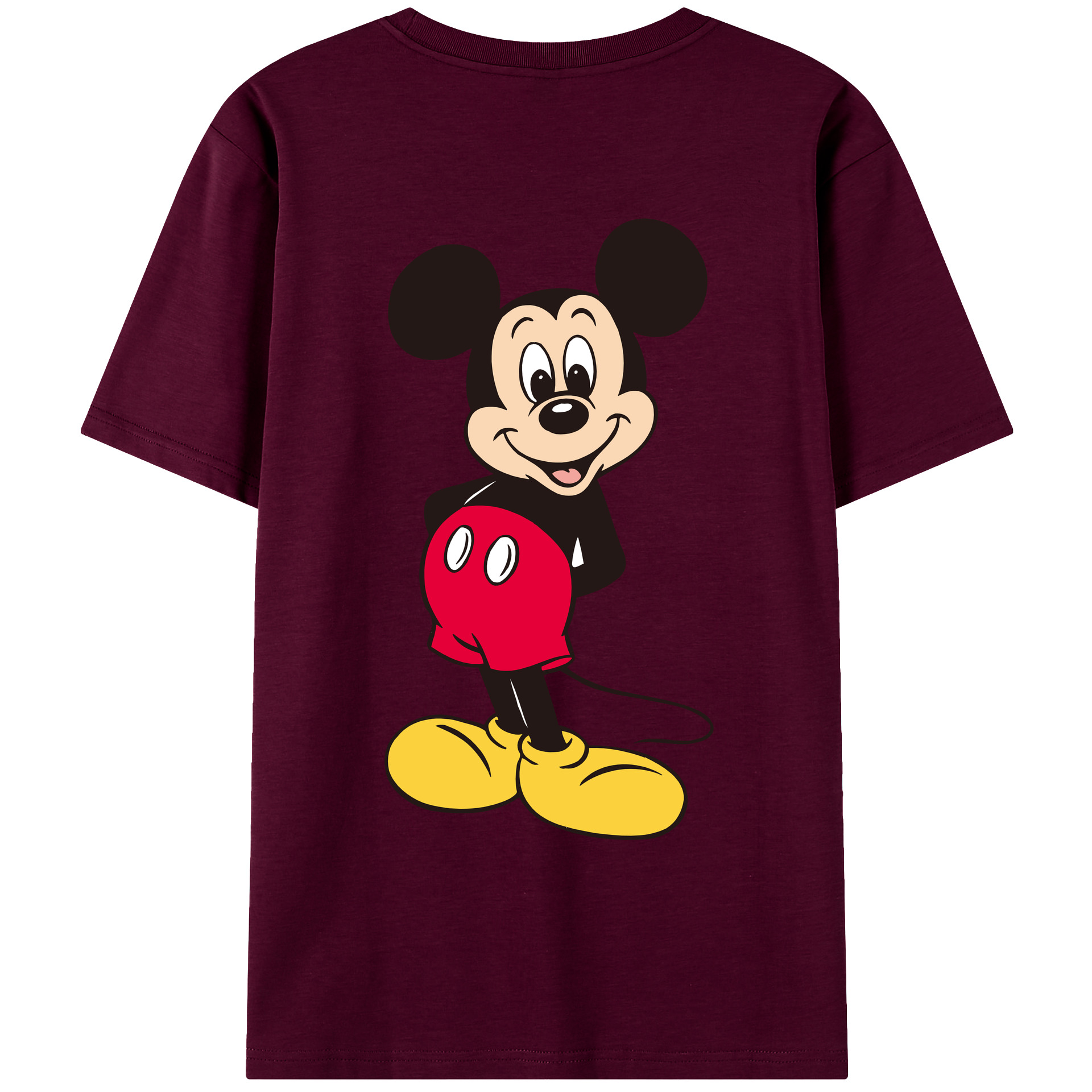 （画像用） ミッキーマウス Mickey Mouse レディース半袖Tシャツ(バックプリント)